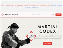 Tablet Screenshot of martialcodex.com